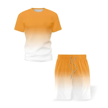 De vară pentru Bărbați Seturi 2021 Mozaic de Imprimare tricou + pantaloni Scurți Costum Set Nou Casual Treninguri 2 Seturi de Piese de Streetwear Camisa Masculina