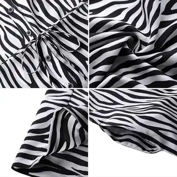 Celmia Femei Salopete cu Maneci Scurte Vintage Pantaloni de Vară 2021 Zebra Print Casual Pierde Salopetă cu Centură Salopetă Fund