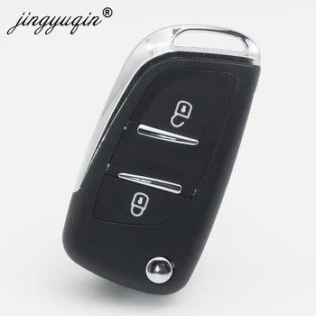 Jingyuqin Modificat Flip Key Remote Shell 3 BTN Pentru Peugeot 406 407 408 308 307 207 la Distanță Fob Caz Ce0536