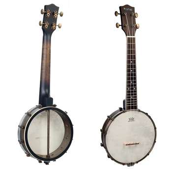 NAOMI 23 cm Banjolele 18 Freturi 4 Siruri de Epocă Concert Banjo, Ukulele Ukulele Cu Sac de Concert, Pentru Instrumente cu Coarde