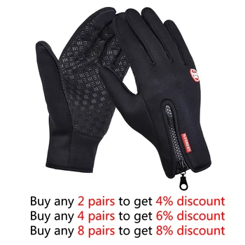 Iarna Cald de Schi Mens Gloves pentru Femei Ciclism Ecran Tactil rezistent la apa rezistent la Stropire Windproof Moda Mănuși Negre Doamnelor Non-Alunecare