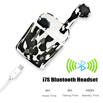 WPAIER I7S TWS Căști Bluetooth model de Culoare Portabil Pavilioane Wireless de Încărcare Cu Caseta mini bluetooth căști colorate
