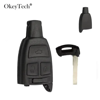 OkeyTech 3 Butoane Telecomanda Cheie Auto Shell Fob Pentru Fiat 500, Punto Croma Acoperi Caz de Înlocuire SIP22 de Urgență Lama Accesorii