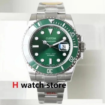 40mm cadran Verde Mecanice Automate pentru Bărbați Ceasuri de Cristal Safir Miyota 8215 Bărbați Ceas verde bezel Ceramica Ceas de mână