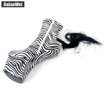 Jialuowei Designer de Brand Sexy Fetish Zebra Print 20CM Extreme cu Toc Platforma de Moda pentru Femei Fermecătoare Glezna Cizme Dimensiune 36-46