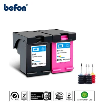Befon 650XL Înlocuire a Cartușului de Cerneală pentru HP 650 HP650 XL Compatibil pentru hp Deskjet 1015 1515 2515 2545 2645 3515 4645 Printer