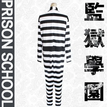 Închisoare Școală Cosplay Costum Kangoku Gakuen Fujino Kiyoshi Midorikawa Hana Uniforme Femei Topuri + Pantaloni / Bărbați Salopeta