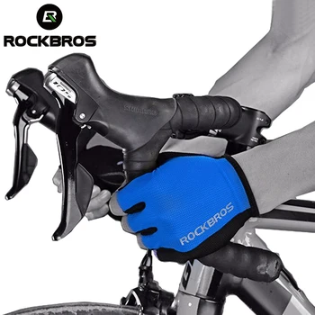 ROCKBROS Pro Mănuși de Ciclism Bărbați Femei Jumătate Degetul Mănuși de Munte MTB Biciclete Rutier Mănuși rezistent la Șocuri Non-alunecare de Echipamente de Ciclism