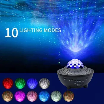 USB LED Star Lumina de Noapte Muzica Înstelat Val de Apă Proiector LED Lumina Blueteeth Proiector de Sunet-Activat Proiector Lumina Decor