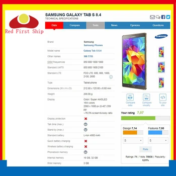 10buc/lot Pentru Samsung Galaxy Tab S 8.4 T700 T705 T707 Panou de Ecran Tactil Lentile de Sticlă SM-T700 SM-T705 LCD Frontal Exterior Înlocuire