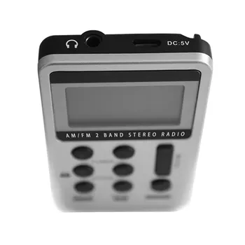 1 buc Portabil DC 5V Mini Buzunar Două Banda de Radio FM/AM Receptor Digital Cu Casti Cablu USB