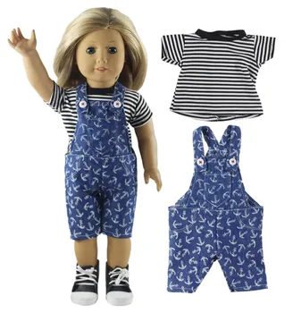 Stil nou De 3 Set de Haine pentru Papusa 18 Inch American Doll de Înaltă calitate Uzura Casual