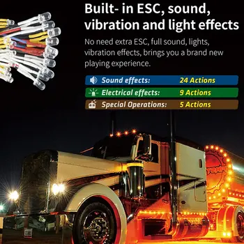 G. T. Iluminat de Putere Voce Vibrații Sistem PRO APLICAȚIE de Control pentru RC Piese Auto Camion Container de Control Cutie de Bord ESC Modul de