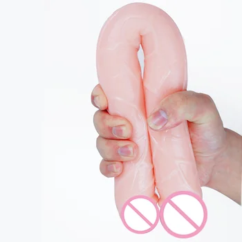 Sex Formă De U Dublu Vibrator Flexibil Moale Jelly Vagin Anal Femei Gay, Lesbiene Dublu S-A Încheiat Dong Penisului Penis Artificial Jucarii Sexuale