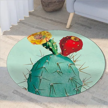 Desene animate Amuzant Cactus Covor Pătrat Anti-Derapare Zona de Etaj 3D Mat Covor Non-alunecare Mat Sala de Mese, Living Moale Covor Dormitor 01