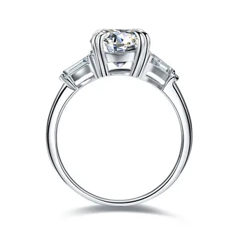 Solid Platinum PT950 Inel 2 Carate Adevărat Minunat de Logodna cu Diamant Inel de Nunta Declarație Aniversarea Zilei de Bijuterii
