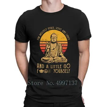 Eu sunt cea mai mare parte de Pace, Dragoste Și Lumină Yoga Tricou Umor Primăvară Haine Normale Personaliza O de Gât Anti-Rid de Bumbac Budismul T-Shirt