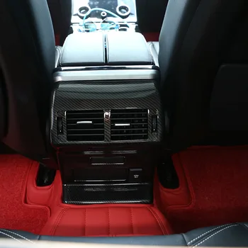 Fibra de Carbon Pentru Land Range Rover VELAR 2017 2018 ABS Interioare din Spate Rând de Aer Condiționat de Cadru Capac Ornamental Accesorii Auto