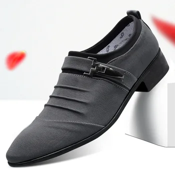 Nouă Bărbați din Piele Pantofi Office Barbati Costum Rochie Pantofi Stil Italian Nunta Pantofi Casual Subliniat Toe Oameni de Afaceri Pantofi Plus 38-48