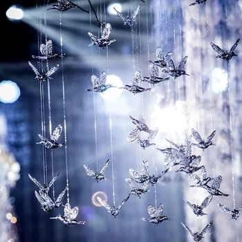 De înaltă calitate Europene colibri acril transparent pasăre aeriene tavan decor acasă hotel scena de nunta de decorare elemente de recuzită