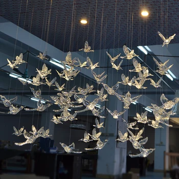 De înaltă calitate Europene colibri acril transparent pasăre aeriene tavan decor acasă hotel scena de nunta de decorare elemente de recuzită