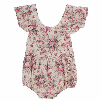 Marea BRITANIE Nou-născuți Sugari Copii Baby Girl Floral Romper Salopeta Costum Body Tinuta
