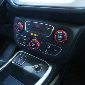 O Mica Schimbare 3Pcs/Set Masina cu Aer Condiționat Buton de Comutare Buton Capitonaj Capac Inel Huse pentru Jeep Compass 2017 2018 Accesorii