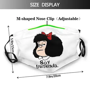 MAFALDA SUNT TREMENDA ARGENTINO Reutilizabile Gura Masca de Fata cu filtru Anti Vânt Praf Clema Capac Protecție Inabusi Bărbați Femei