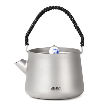 Lixada 240ml Mini Titan ceainic Ceainic Tacamuri cu Plasă de Ceai Infuzor pentru Acasă în aer liber, Camping, Backpacking Picnic