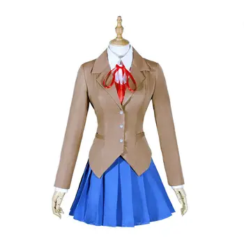 Cossky Literatura Club Uniformă Școlară Yuri Natsuki Monika Sayori. Cosplay Costum