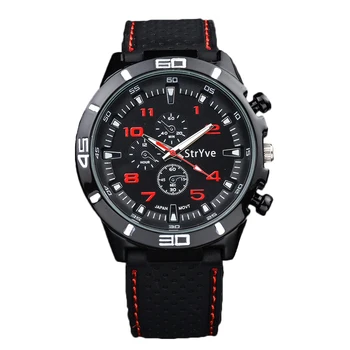 Top vânzări Stryve Brand Barbati Negru Populare Ceasuri Silicon RELOJ HOMBRE Nou Designer de vânzare Fierbinte bărbați cuarț ceas ananlog