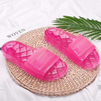 Designer de Brand Papuci de sex Feminin din PVC Transparent în aer liber, Plajă Papuci de Înaltă Calitate pentru Bărbați sandale Baie, Papuci de casă Mare 35-46