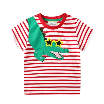 Vara Noi 2020 Fata de Copil Haine de Desene animate Swan Moda Crocodil Tricou Copii din Bumbac cu Maneci Scurte T-shirt Boys Animale de Imprimare Topuri