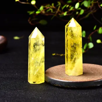 1 BUC Naturale galben cristal hexagonal coloană de Cristal de Cuarț Punct de Minerale Ornament de Vindecare Bagheta Decor Acasă DIY Cadou Decor