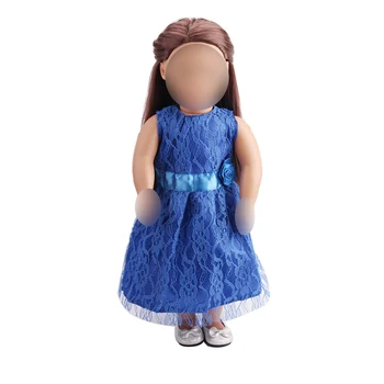 18 inch Fete papusa Printesa rochie dantela rochie de seara Americane nou-născuți haine, jucarii pentru Copii se potrivesc 43 cm accesorii pentru copii c130