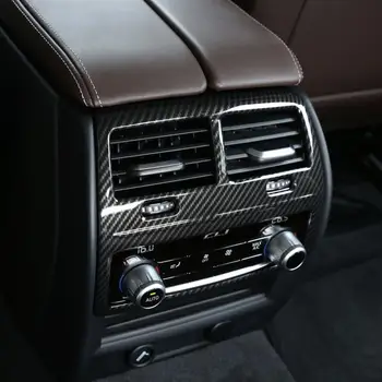 Pentru BMW Seria 5 G30 2017-2018 ABS Fibra de Carbon Car Styling Spate Aer Condiționat de Ventilație de Evacuare Acoperire Cadru Trim