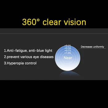 Multifocale Presbyopic Ochelari Inel Progresivă Ochelari de Citit pentru Barbati Femei Departe Aproape de Lumina Albastra Anti-360 de Grade de Viziune Clară