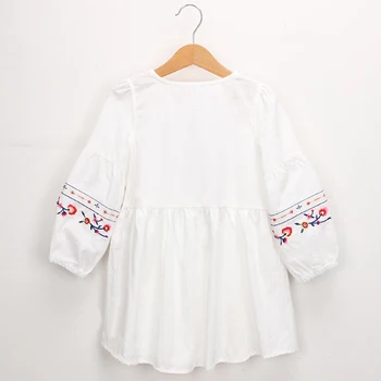 3 4 5 6 7 ani maneca lunga fete rochii copilul florale fete vestidos broderie rochie haine pentru copii imbracaminte copii drăguț