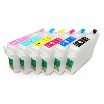 6Colors/Set IC50 Refillable Cartuș de Cerneală Pentru Epson EP-801A EP-802A EP-803A EP-901A EP-902A PM-G850 PM-G860 PM-T960 PM-G4500