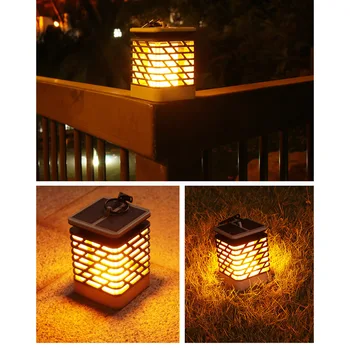 De creație în aer liber, Solar IP55 Gazon Lampă cu Flacără Intermitentă Lumină rezistent la apa Pentru Gradina Casa Bara de Birou Petrecere de Nunta de Decorare