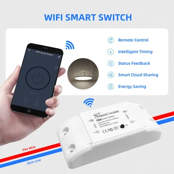 Smart Home Wifi Wireless Remote Switch Întrerupător de Domotica Lumină LED-uri Controler Modul Alexa Google Acasa Smartlife Tuya eWelink APP