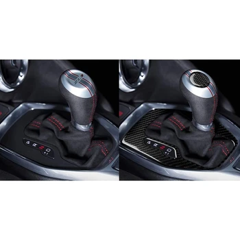 Fibra de Carbon Autocolant Auto Gear Shift Capacul Panoului Ornamental pentru Chevrolet Camaro 2016 2017 2018 2019 2020 Accesorii