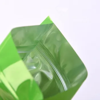 100buc Verde Neted Resigilabil Mylar Folie de Blocare Zip de Ambalare Sac de Depozitare a Alimentelor Folie de Aluminiu cu Fermoar Sac de Ambalare Retail Pack Geanta