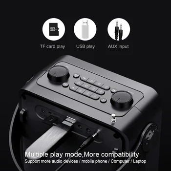 SHIDU 25W Portabil Voce Amplificator de Microfon fără Fir Bluetooth Audio Karaoke Boxe AUX Înregistrare TWS Radio FM H8