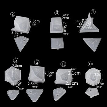 22 Buc Epoxidice Cristal Set de Zaruri Zaruri Cereale File de Multi-caietul de sarcini de Joc Digitale Oglindă de Cristal Epoxidice Mucegai Manual DIY