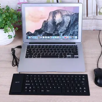 Portabil Silicon Flexibil USB 2.0 tastatura 85 Cheile Pliabil rezistent la apa Praf USB Tăcut Tastatura pentru Laptop, Notebook