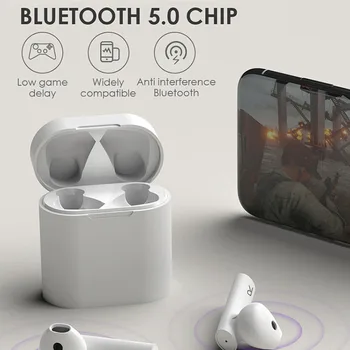 M6 Căști fără Fir Bluetooth 5.0 Căști Cu Încărcare Cutie Microfon Stereo HIFI TWS Căști Pentru Telefon Sport Gaming Headset