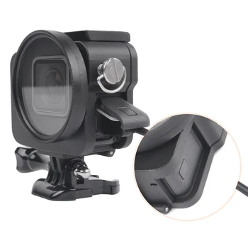 CNC din Aliaj de Aluminiu Caz de Protecție Cușcă pentru GoPro Hero 7 6 5 Negru cu 52mm UV Lentile Cușcă pentru Go Pro Hero 6 7 Accesorii