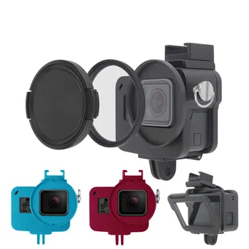 CNC din Aliaj de Aluminiu Caz de Protecție Cușcă pentru GoPro Hero 7 6 5 Negru cu 52mm UV Lentile Cușcă pentru Go Pro Hero 6 7 Accesorii