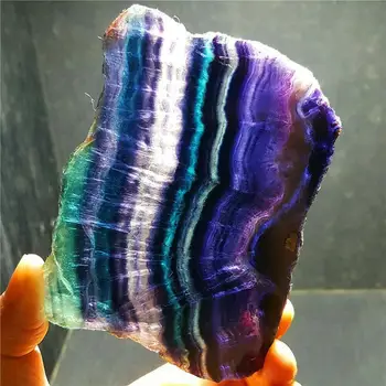 Naturale Rare de culoare fluorit lustruit cristal felii vindeca
